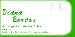 diana bartos business card